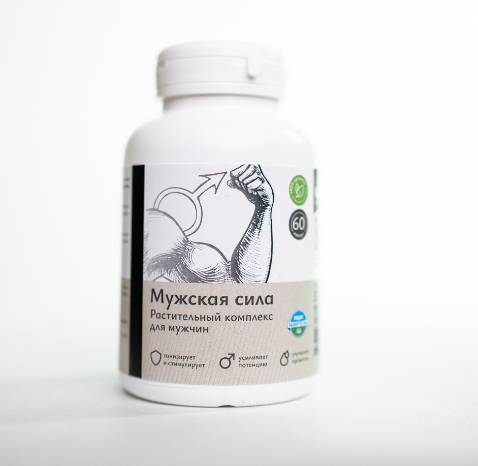 Мужская сила, травы для здоровья, 60 капсул