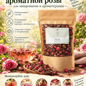 Роза, сушеные бутоны и лепестки